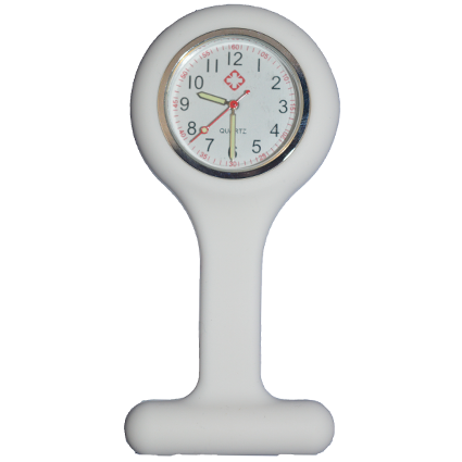 Verpleegkundige horloge siliconen; Wit