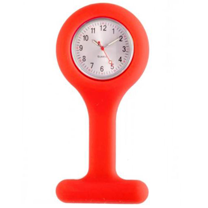 Montre d'infirmière en silicone ; Rouge