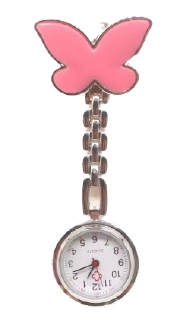 Verpleegkundige horloge butterfly ; Roze
