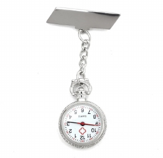 Montre d'infirmière avec plaque de gravure ; 2 cm