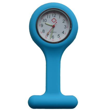 Verpleegkundige horloge siliconen; aqua