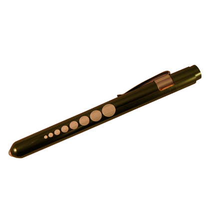 Pupillampje met drukknop; groen