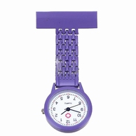 Montre d'infirmière avec belle bande; Coulour violet