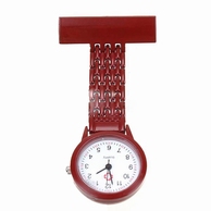 Montre d'infirmière avec belle bande; Coulour rouge