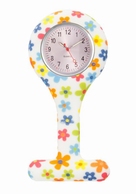 Montre d'infirmière en silicone ; les pettes fleurs