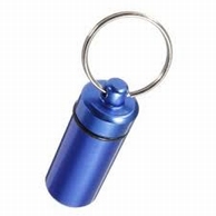 Pillendoosje " sleutelhanger" blauw