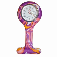 Montre d'infirmière en silicone ; pallet violet
