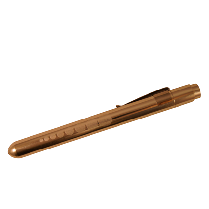 Pupillampje met drukknop; zilver