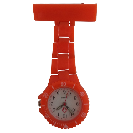 Horloge infirmière néon ; Orange