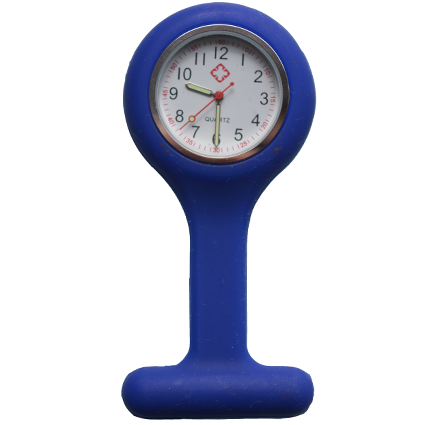Montre d'infirmière en silicone ; Bleu foncé