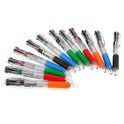 Vier kleuren pen; zonder drukknop; 12 stuks