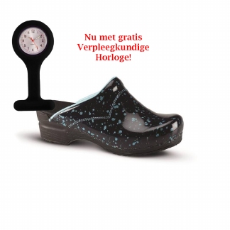 Sanita klomp Colourful model 314, blauw- diamand