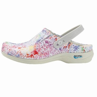Wash \u0026 Go clog; open met riempje ; Flower bont