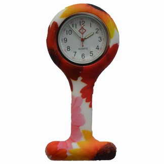 Montre d'infirmière en silicone ; Gerbera