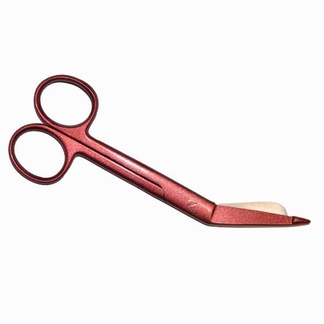 Verbandschaar RVS ; glitter rood