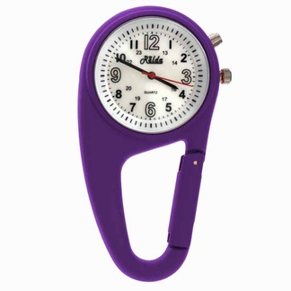 Stoer verpleegkundige horloge in stevige behuizing, Paars