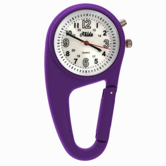 Montre d'infirmière dans un boîtier robuste; Violet