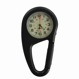 Stoer verpleegkundige horloge in stevige behuizing, Zwart