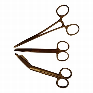 Set de ciseaux; tout en d'or