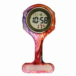 Montre d'infirmière numérique en silicone ; Fourire