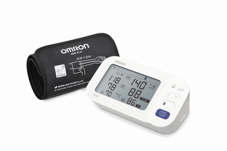 De Omron M6 Comfort volautomatische bloeddrukmeter.
