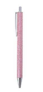 Balpen glitter roze