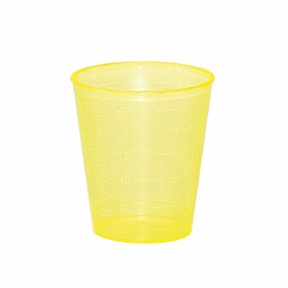 Medicijnbeker Geel transparant 30 ml ; 3750 stuks