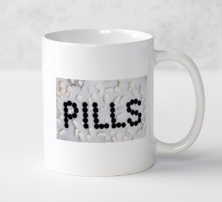 Tasse: Pinquin avec seringue