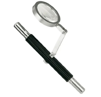Oogmaneet met verstelbare loupe