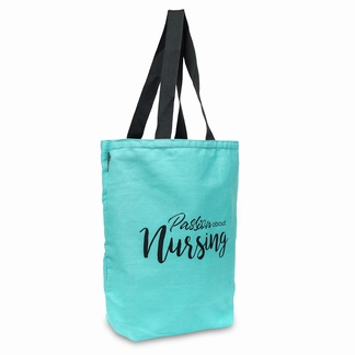 shopper tote enfermania ; Menthe