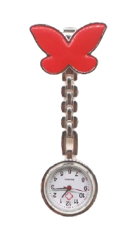 Verpleegkundige horloge butterfly; Rood