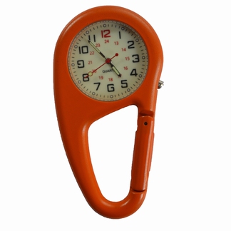 Stoer verpleegkundige horloge in stevige behuizing, orange