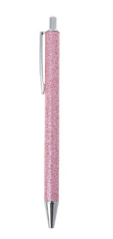 Balpen glitter roze