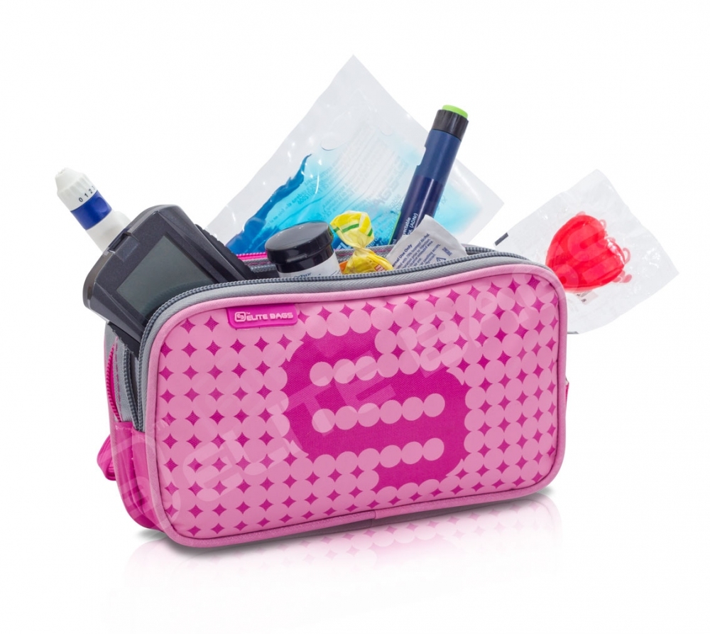 Petite sac à bandoulière diabétique; Rose