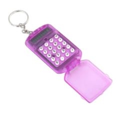 Mini calculatrice modèle porte-clés ; Violet
