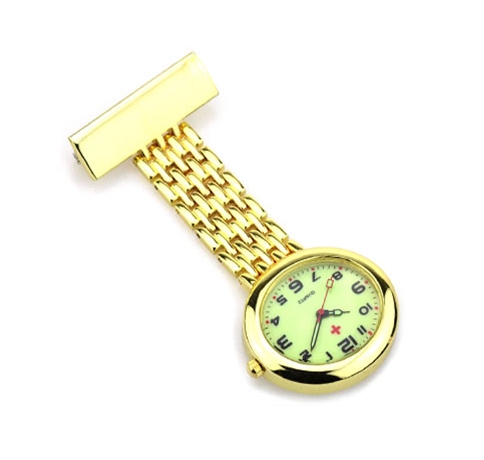 Mooi afgewerkt horloge met Japans uurwerk; goudkleur