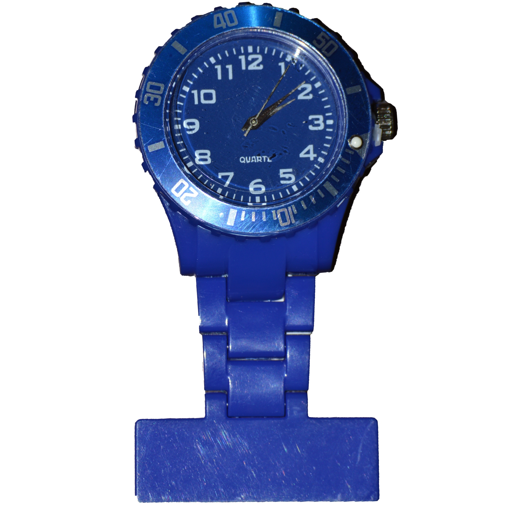 Horloge infirmière néon ; Bleu foncé
