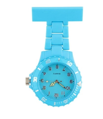 Horloge infirmière néon ; Rose