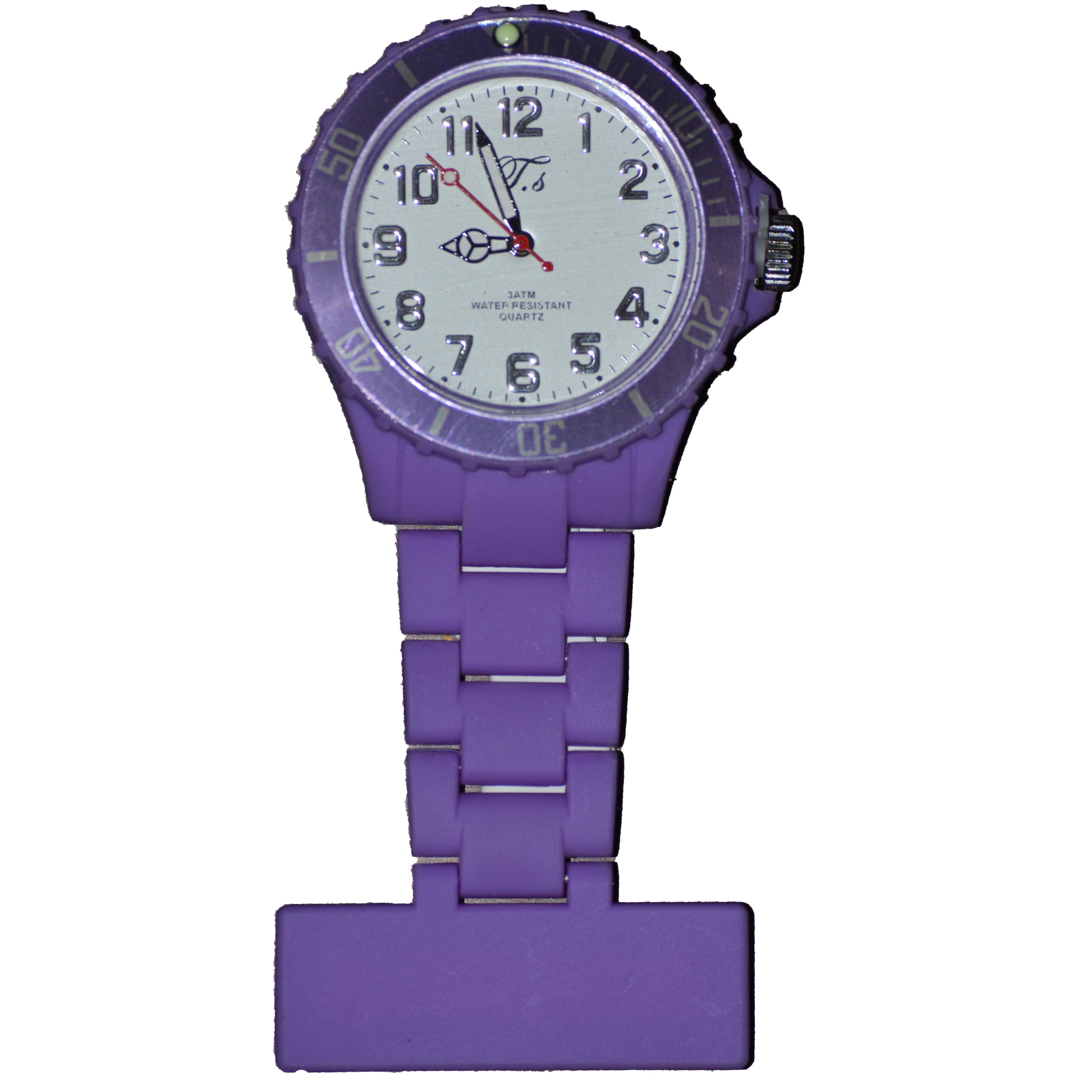 Horloge infirmière néon ; Violet