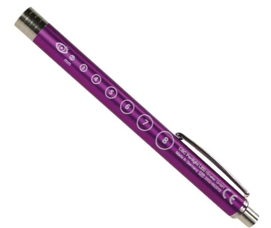 Lumière pupillaire LED luxe; Pourpre