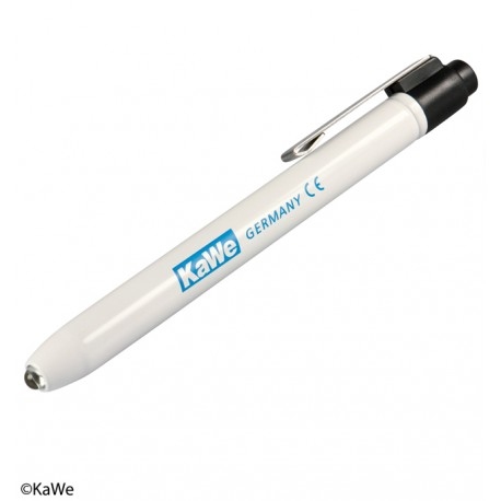Pupillampje wit van metaal met drukknop Kawe