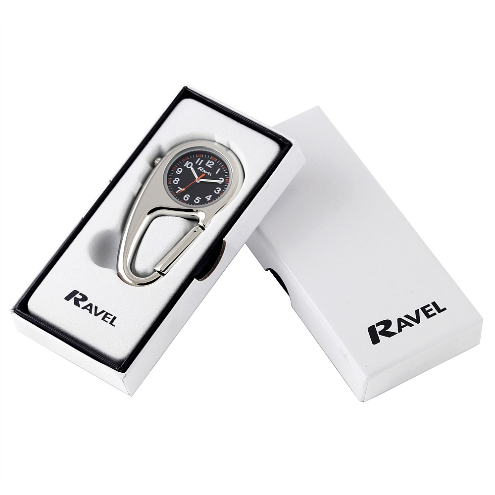 Stoer verpleegkundige horloge; Zilver met zwarte wijzerplaat