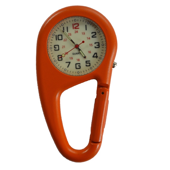Stoer verpleegkundige horloge in stevige behuizing, orange