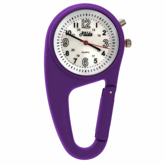 Stoer verpleegkundige horloge in stevige behuizing, Paars