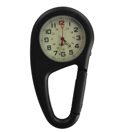 Stoer verpleegkundige horloge in stevige behuizing, Zwart
