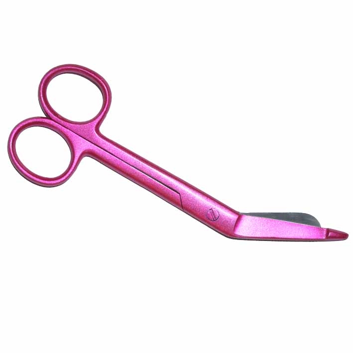 Verbandschaar RVS ; glitter roze