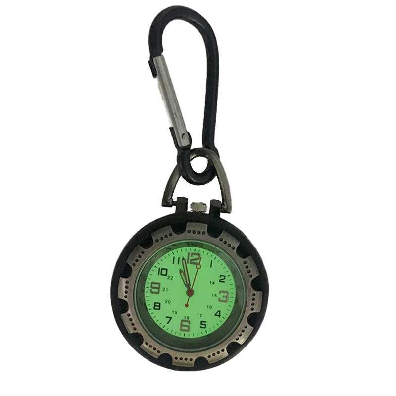 Verpleegkundige horloge met zwarte karabijnhaak