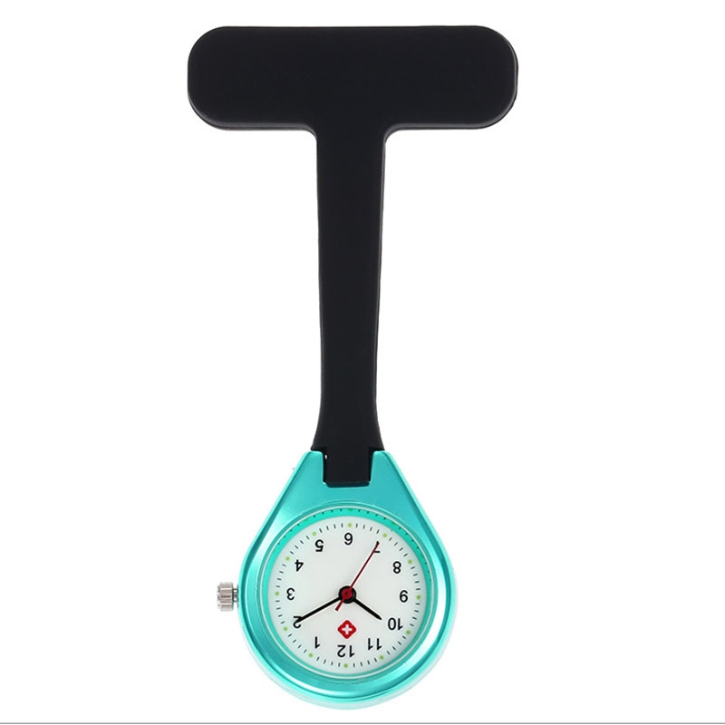 Verpleegkundige horloge silconen/metaal aqua