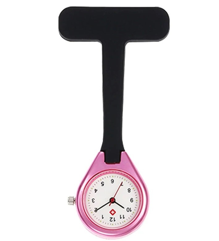 Verpleegkundige horloge silconen/metaal roze