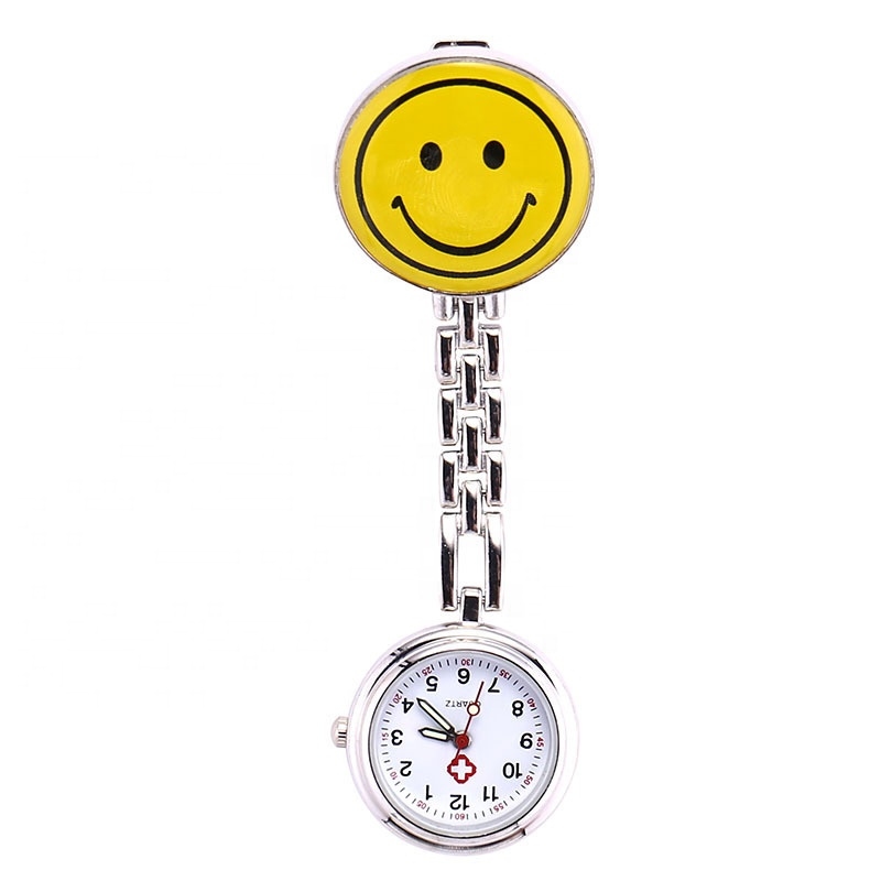 Verpleegkundige horloge smilie; Geel